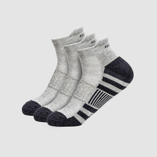 Nickron Eco Touch Grey Ankle Socks Value Pack of 3