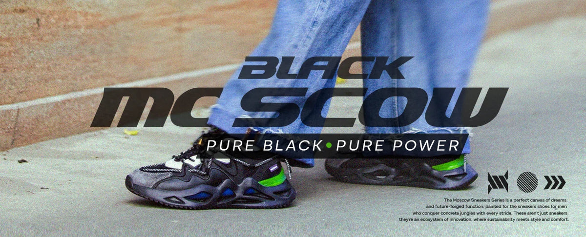 Moscow Carbon Black Low Top Minimalist Classy Sneakers