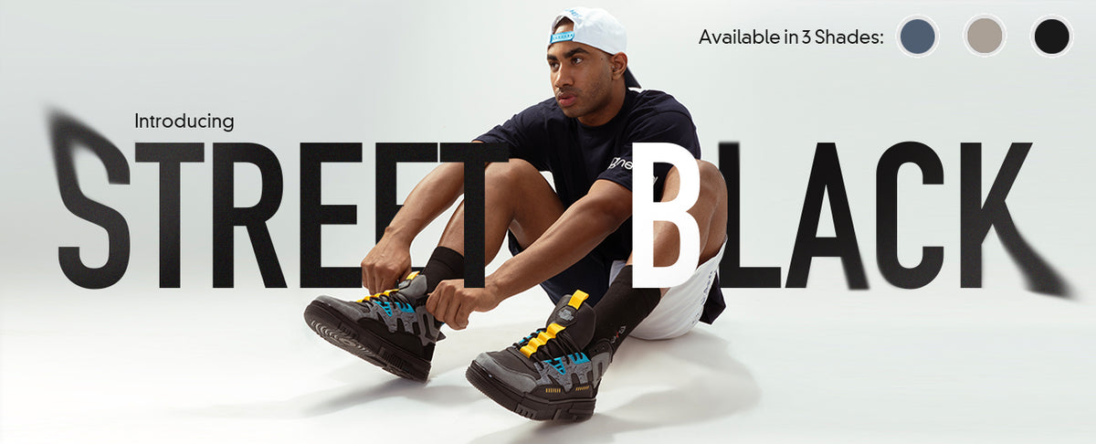 Street Skate 2.0 Black Mid Top Premium Flat Sole Sneakers