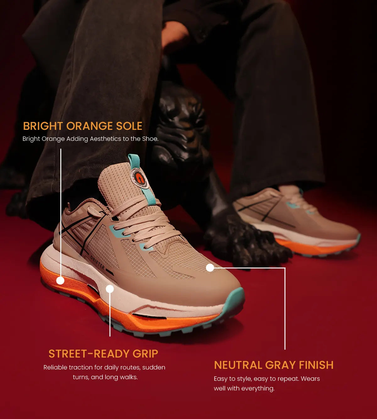 Drifter Beige Aqua Running High Heel Sneakers