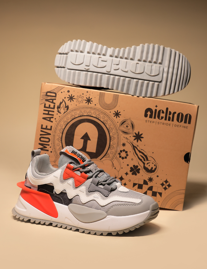 Nomad Ash Orange Low-Top Chunky Sneakers