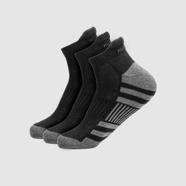 Nickron Eco Touch Black Ankle Socks Pack of 3