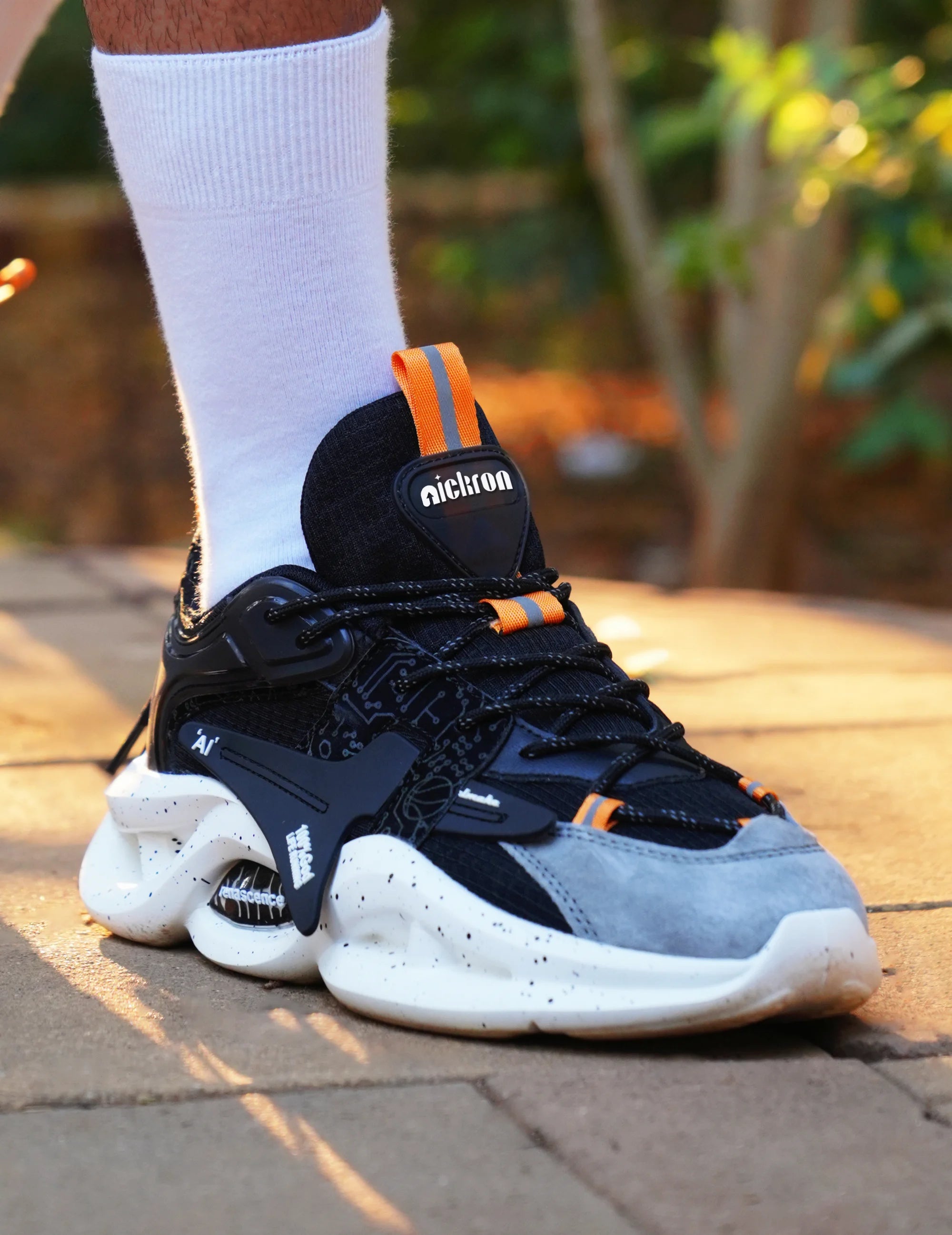 Buy Black Sneaker Shoes For Men Chunky Sole Comfort