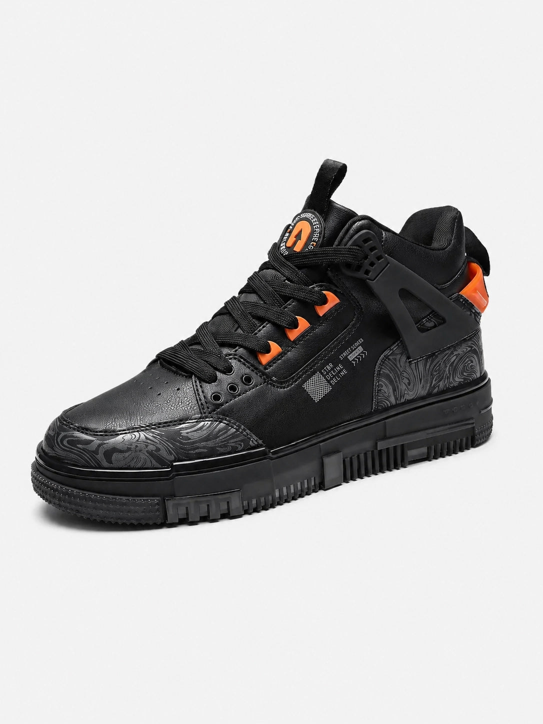 Street Skate 3.0 Shadow Black Mid Top Premium Flat Sole Sneakers