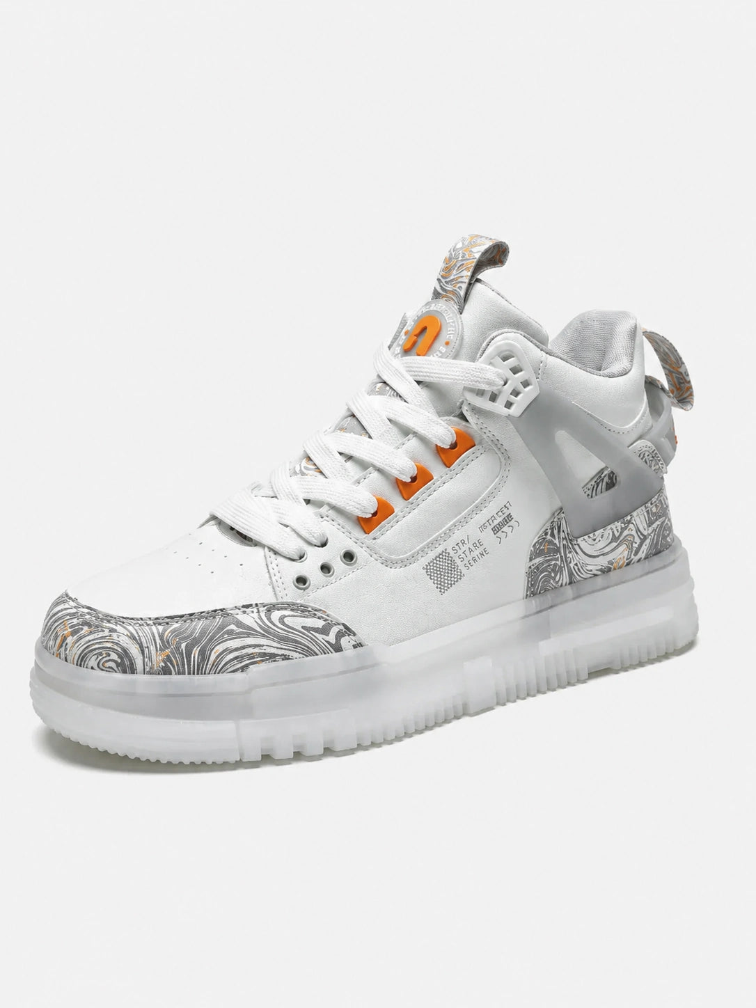 Street Skate 3.0 White Mid Top Premium Flat Sole Sneakers