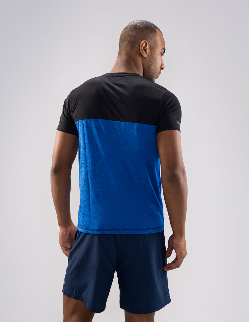 Nickron Solid Half Sleeve T-Shirt Blue & Black