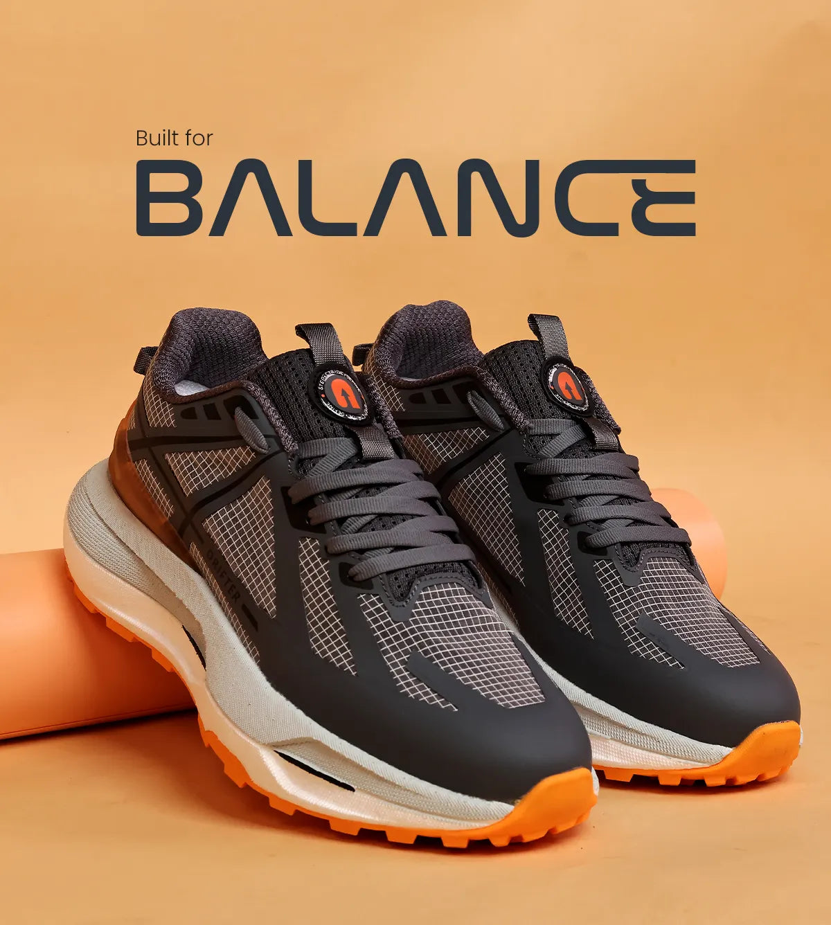 Drifter Grey Orange Running High Heel Sneakers
