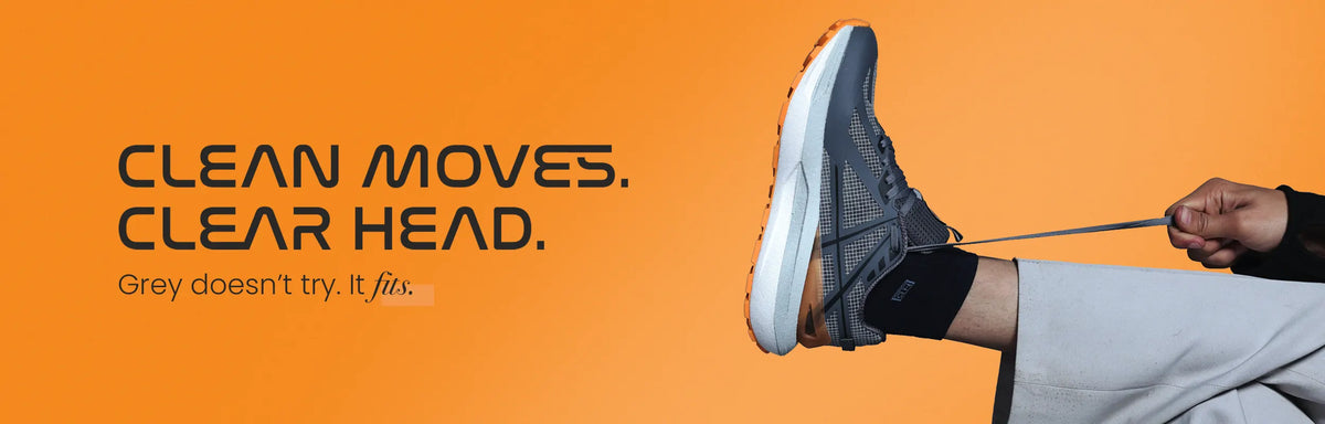 Drifter Grey Orange Running High Heel Sneakers