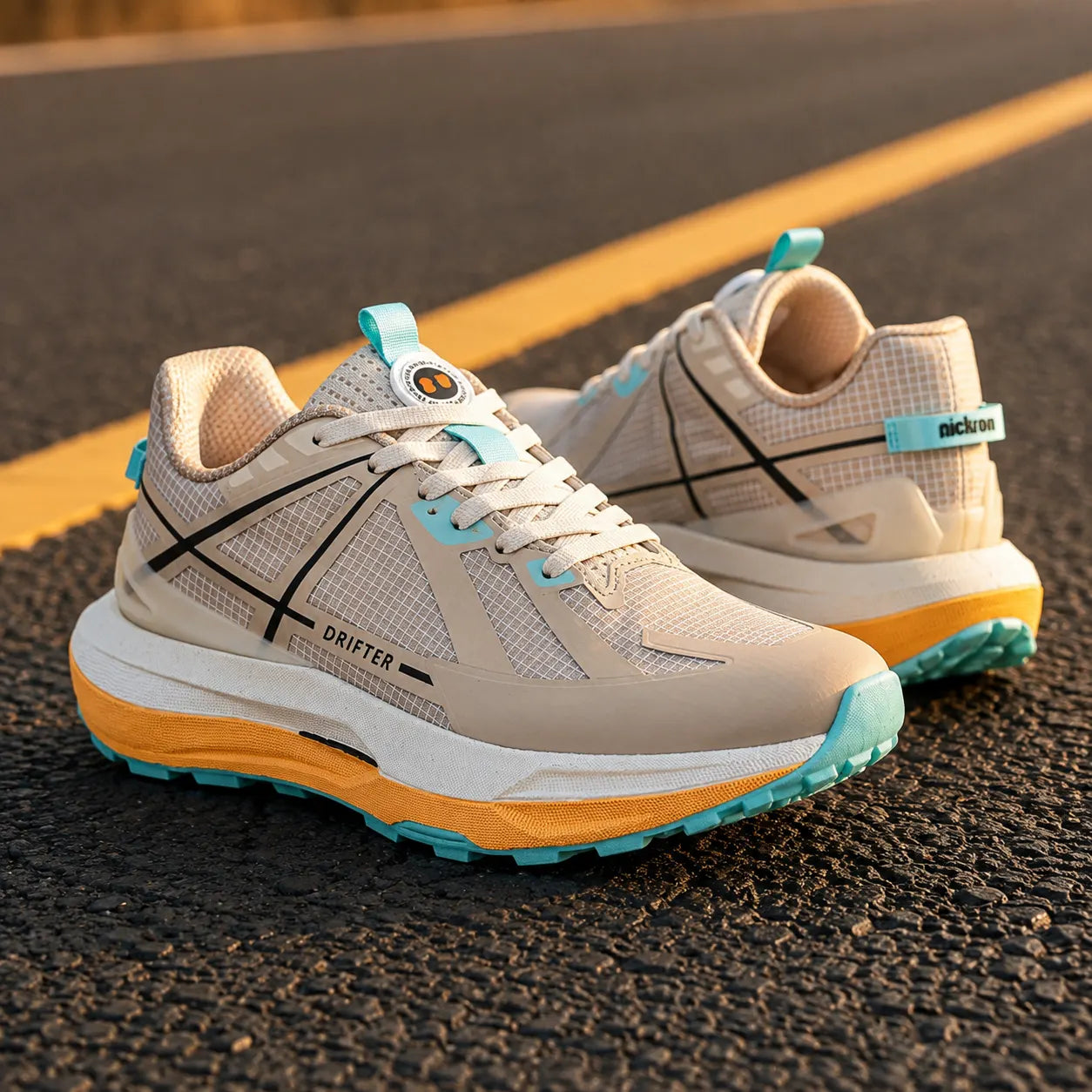 Drifter Beige Aqua Running Shoes