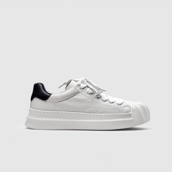 white ankle sneakers