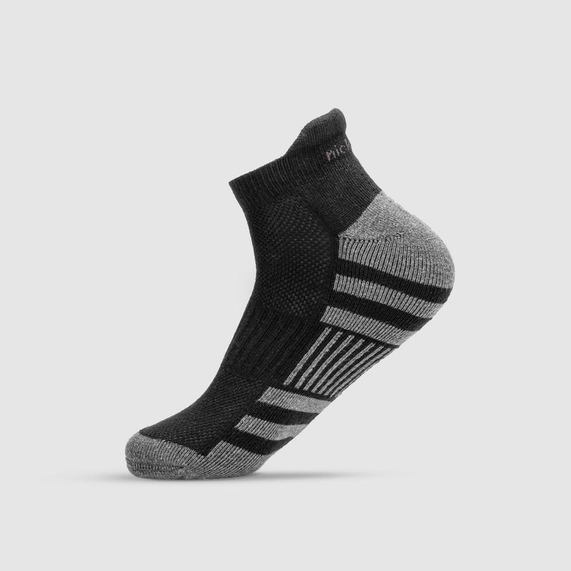 Nickron Eco Touch Black Ankle Socks Pack of 3.