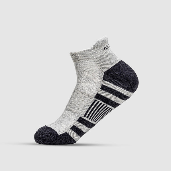 Nickron Eco Touch Grey Ankle Socks Value Pack of 3