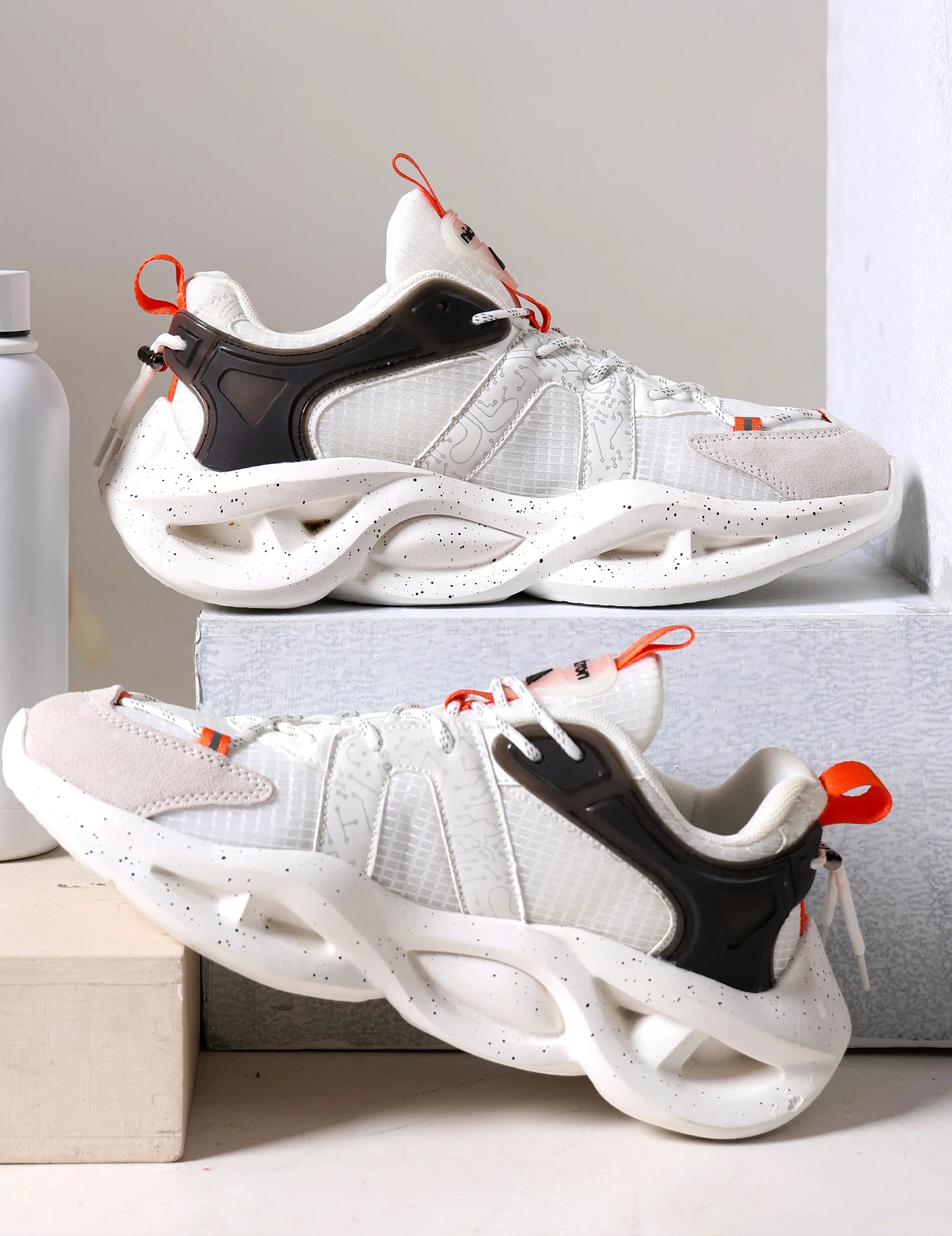 Shop white chunky sole sneaker shoes men trendy street style