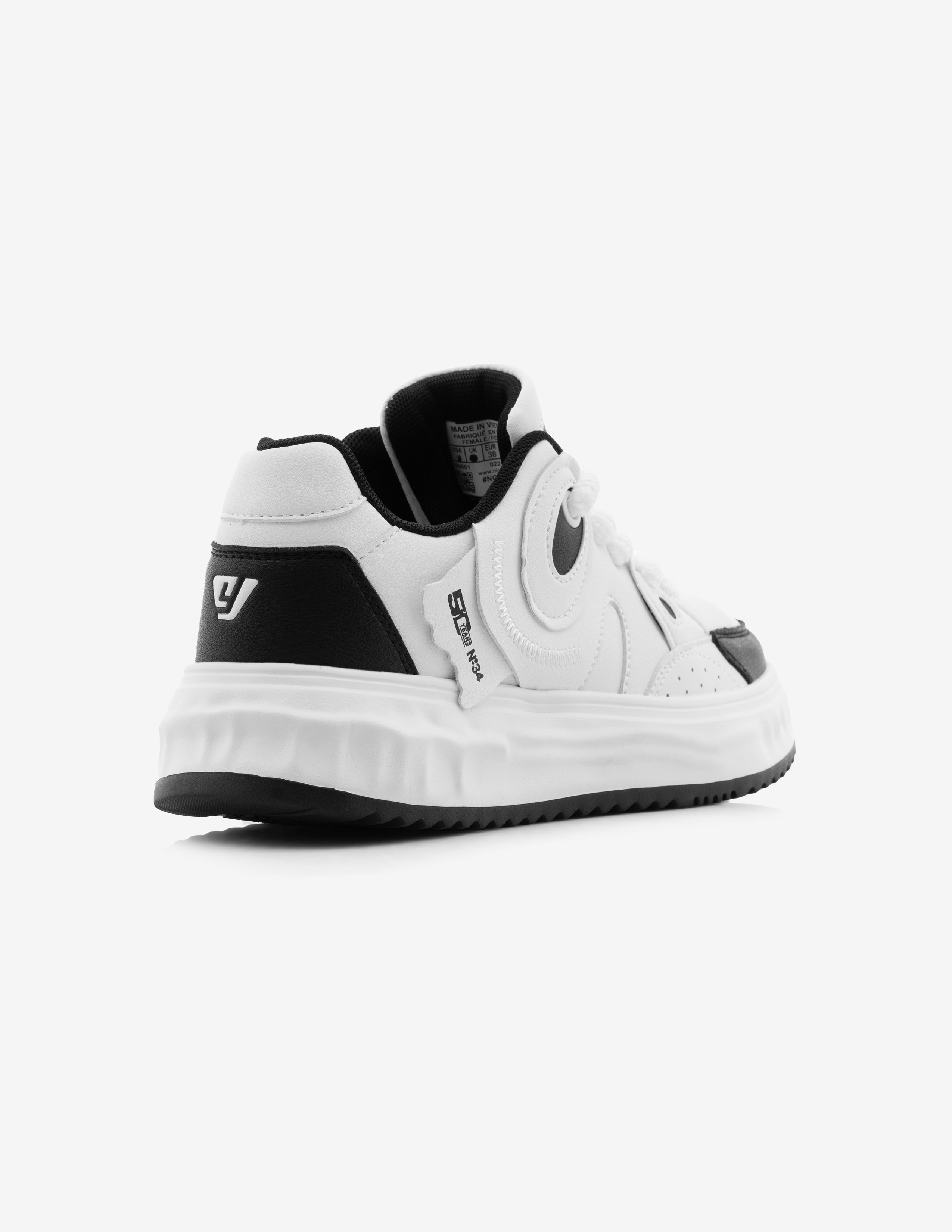 Shark Fury Women's Nightfall Black Low-Top Designer Sneakers