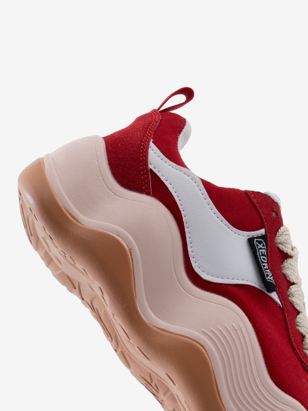 XeoRyay Ventura Women's Blood Red Chunky High Heel Sneakers