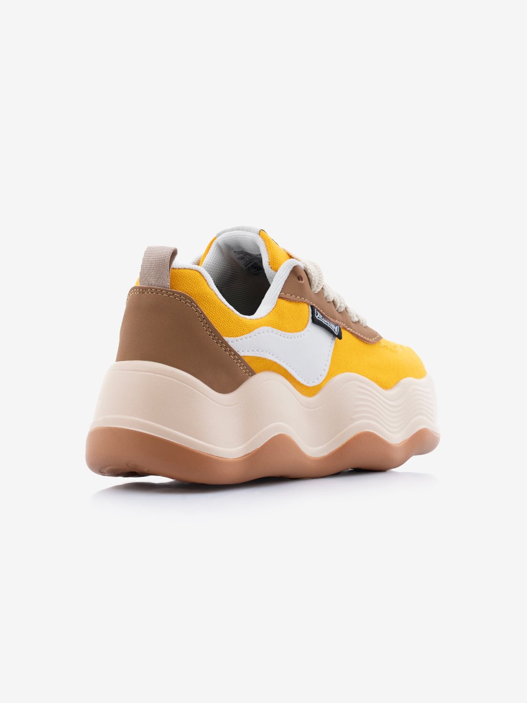 XeoRyay Ventura Women's Yellow Chunky High Heel Sneakers