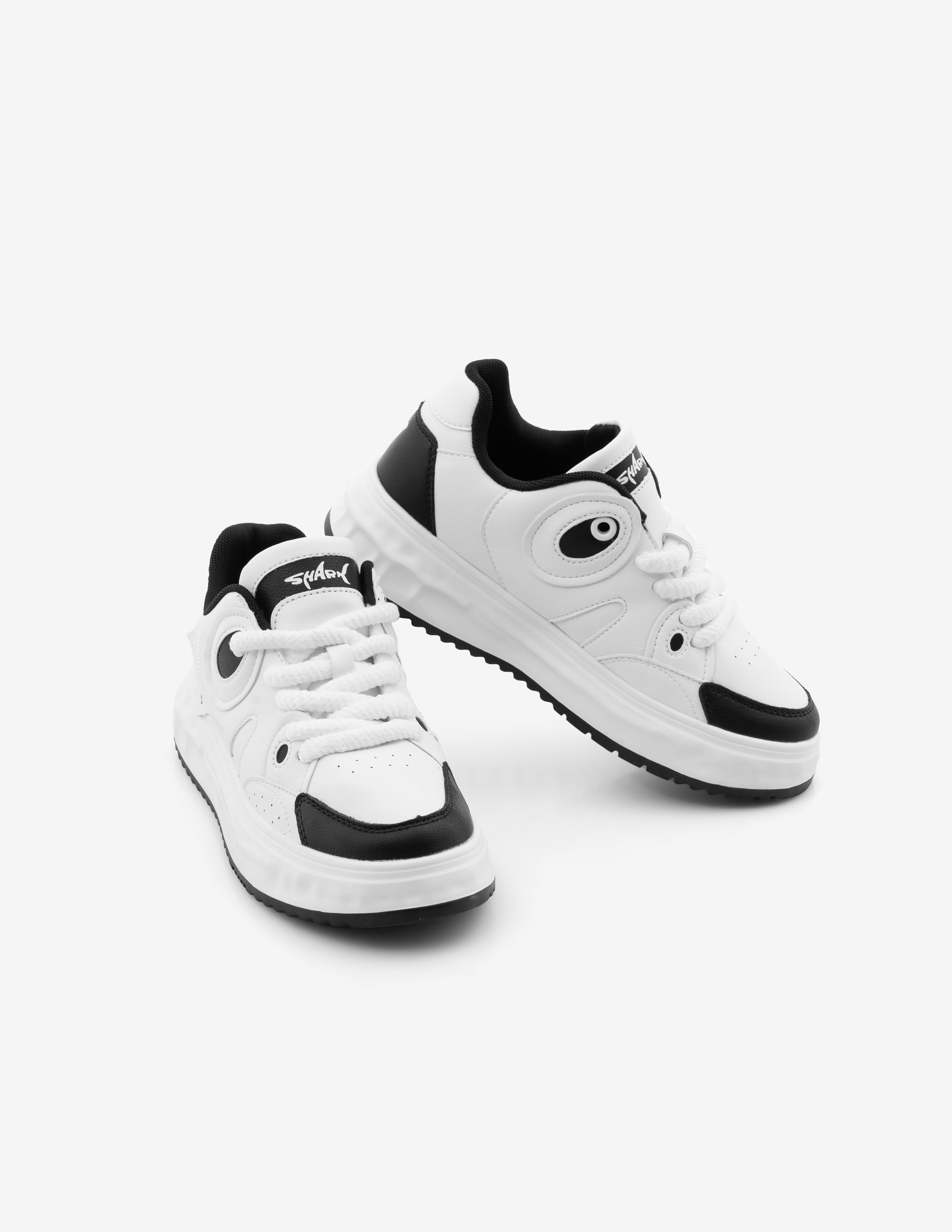 Shark Fury Women's Nightfall Black Low-Top Designer Sneakers