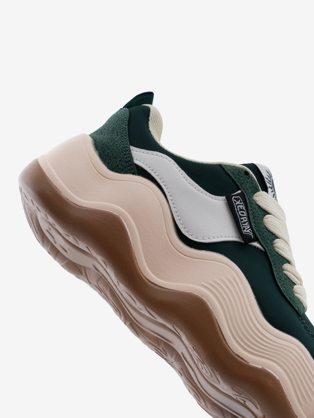 XeoRyay Ventura Women's Bottle Green Chunky High Heel Sneakers