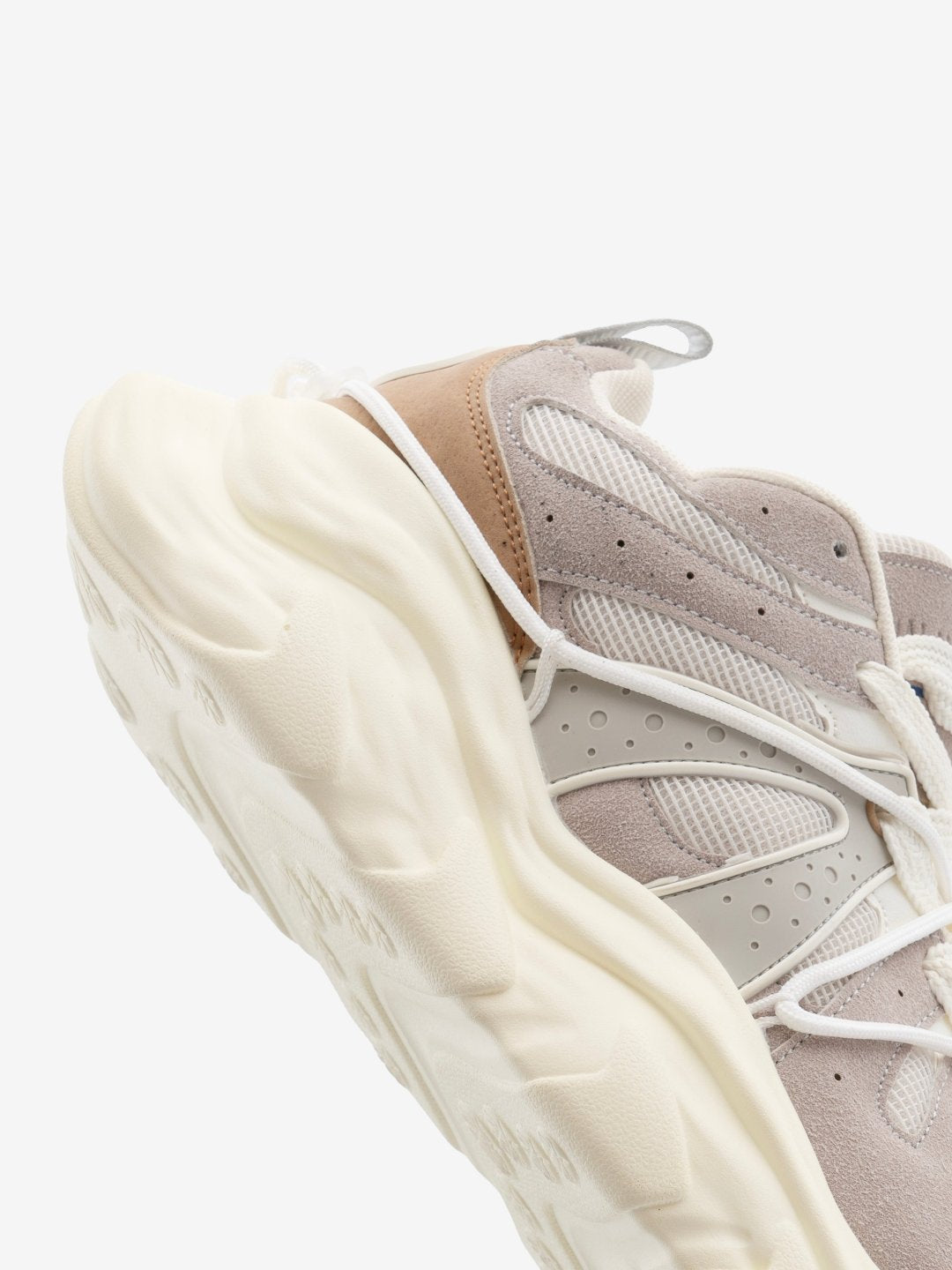 Balanshica Beige & White Funky Unisex Clubwear Chunky Sneakers