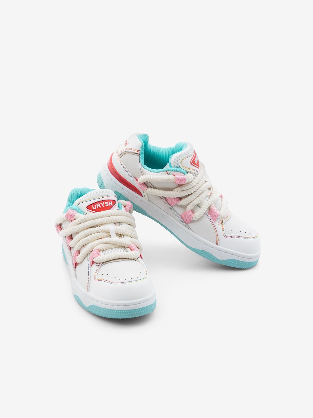 BaligURYSN Urban Mint Pink Flat Low Top Classy Women’s Sneaker