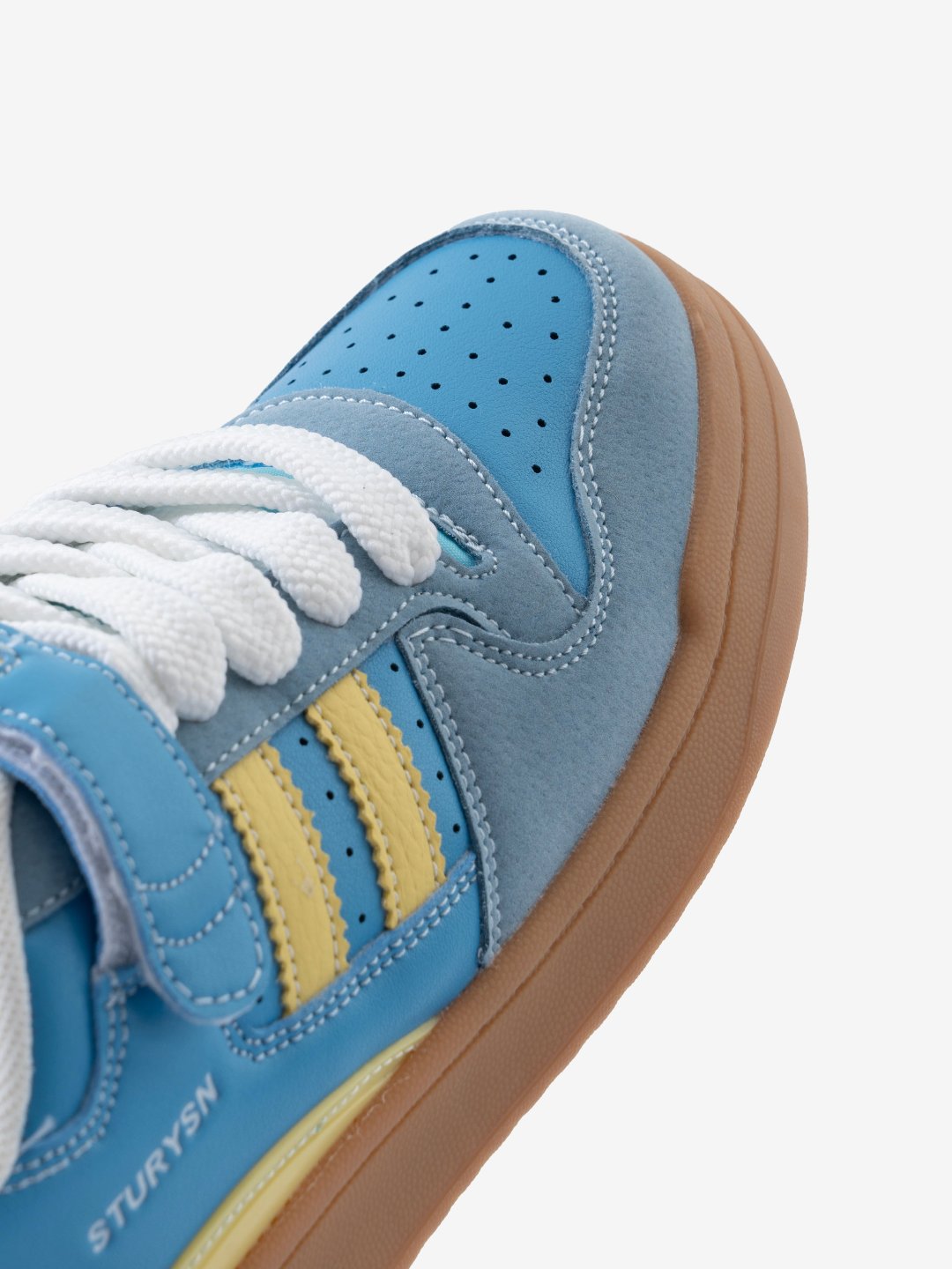 Baligurysn Drip Blue-Yellow Street Style Flat Sole Sneakers
