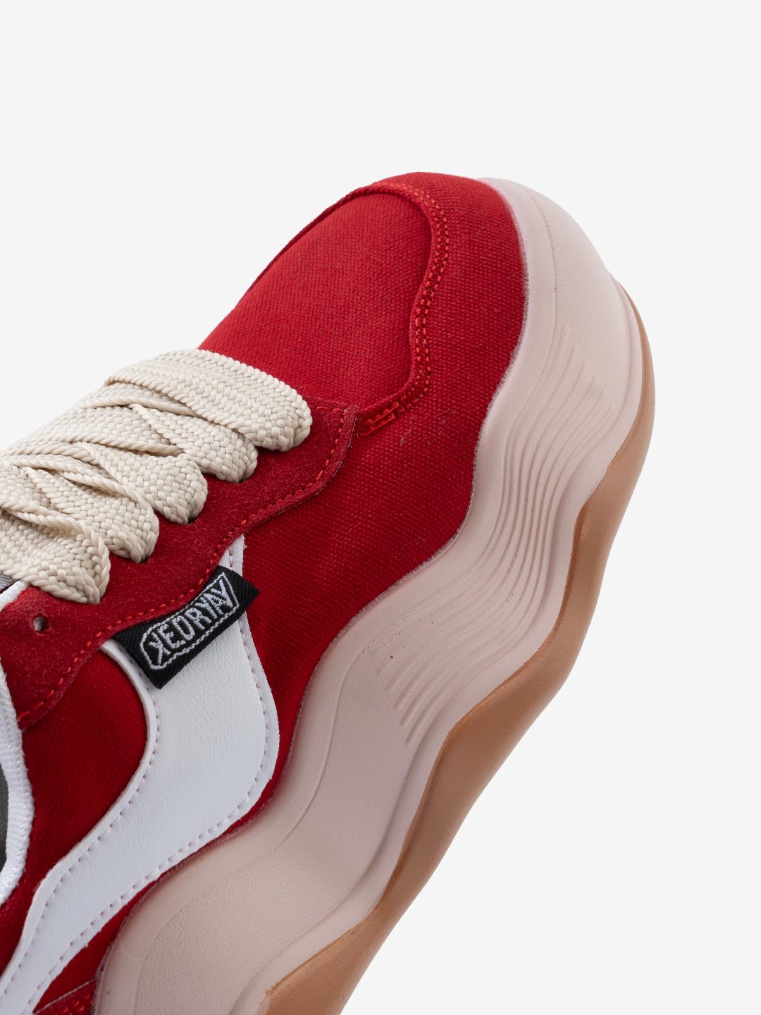 XeoRyay Ventura Women's Blood Red Chunky High Heel Sneakers