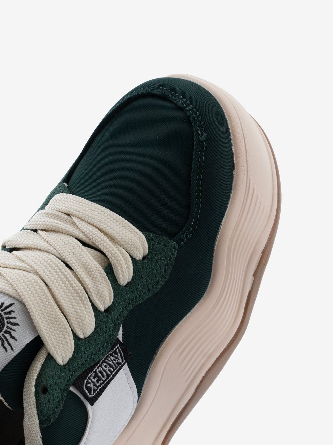 XeoRyay Ventura Women's Bottle Green Chunky High Heel Sneakers