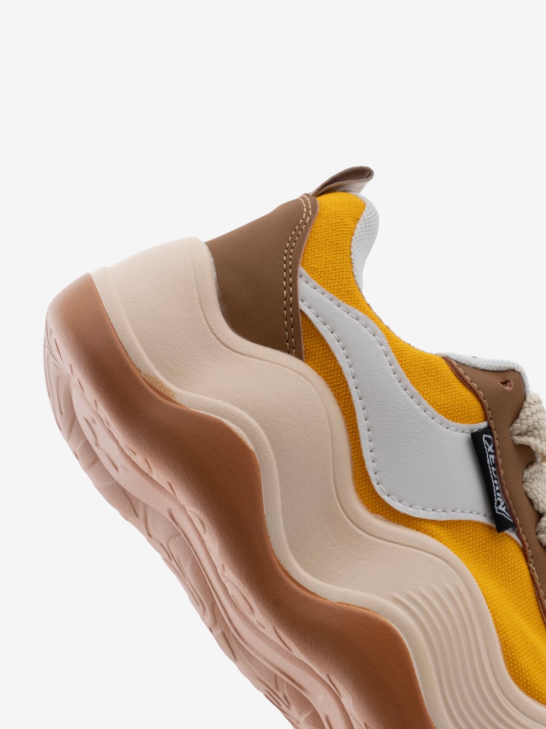 XeoRyay Ventura Women's Yellow Chunky High Heel Sneakers