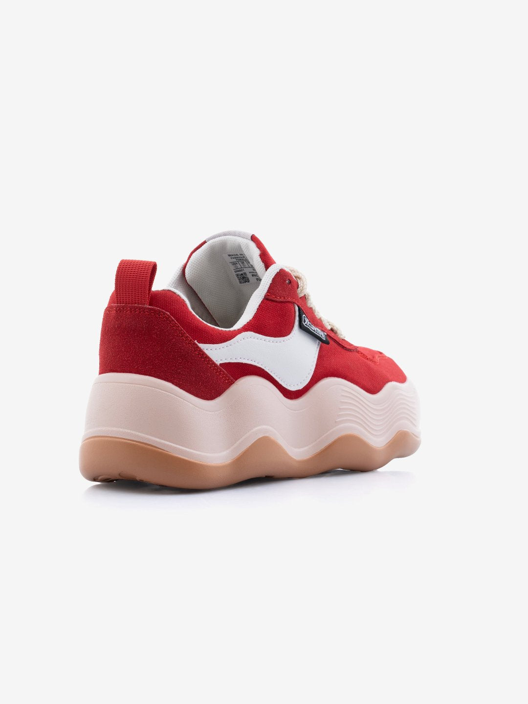 XeoRyay Ventura Women's Blood Red Chunky High Heel Sneakers