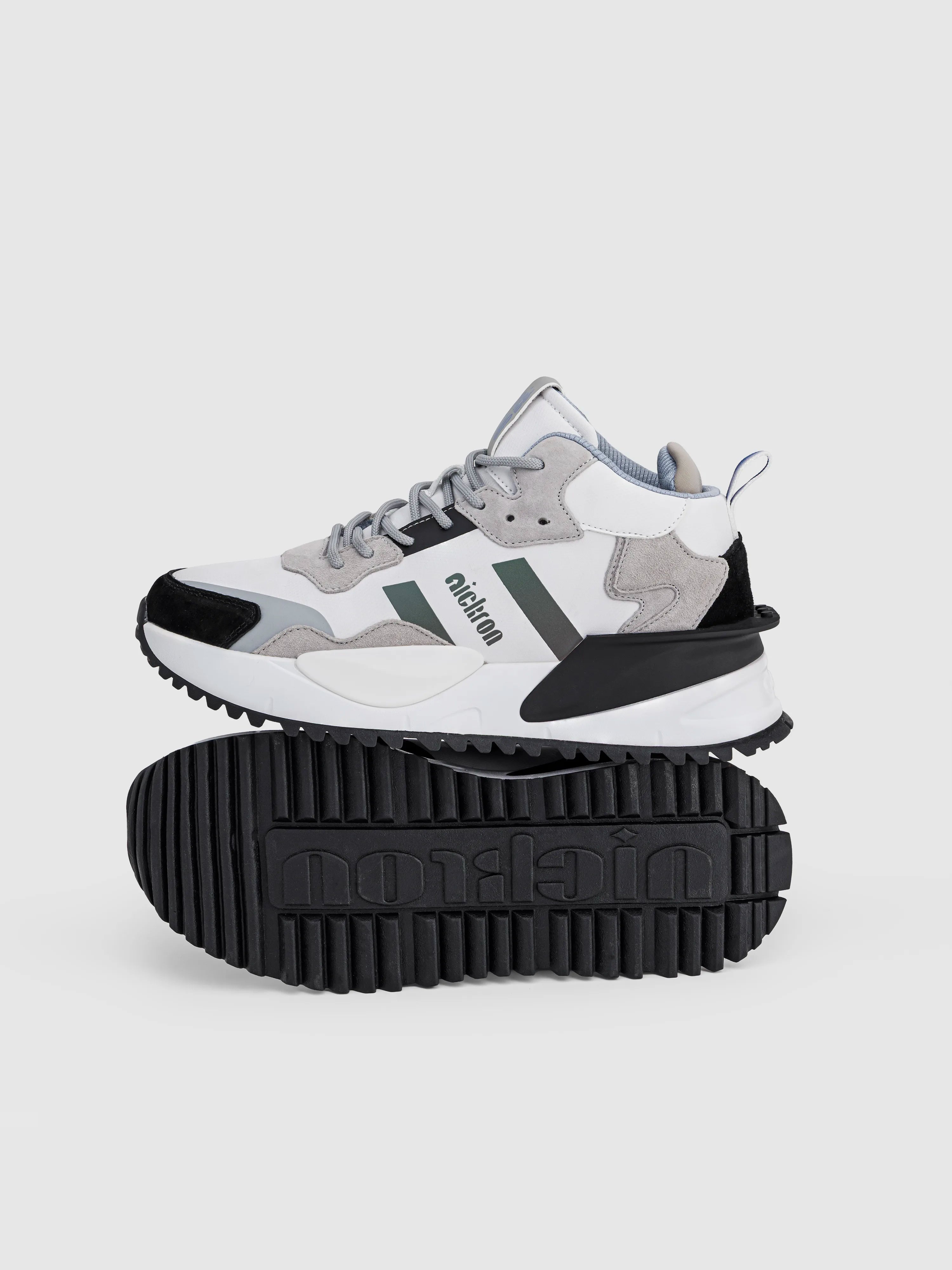 Sentinel Smoke White Mid-Top Sneakers