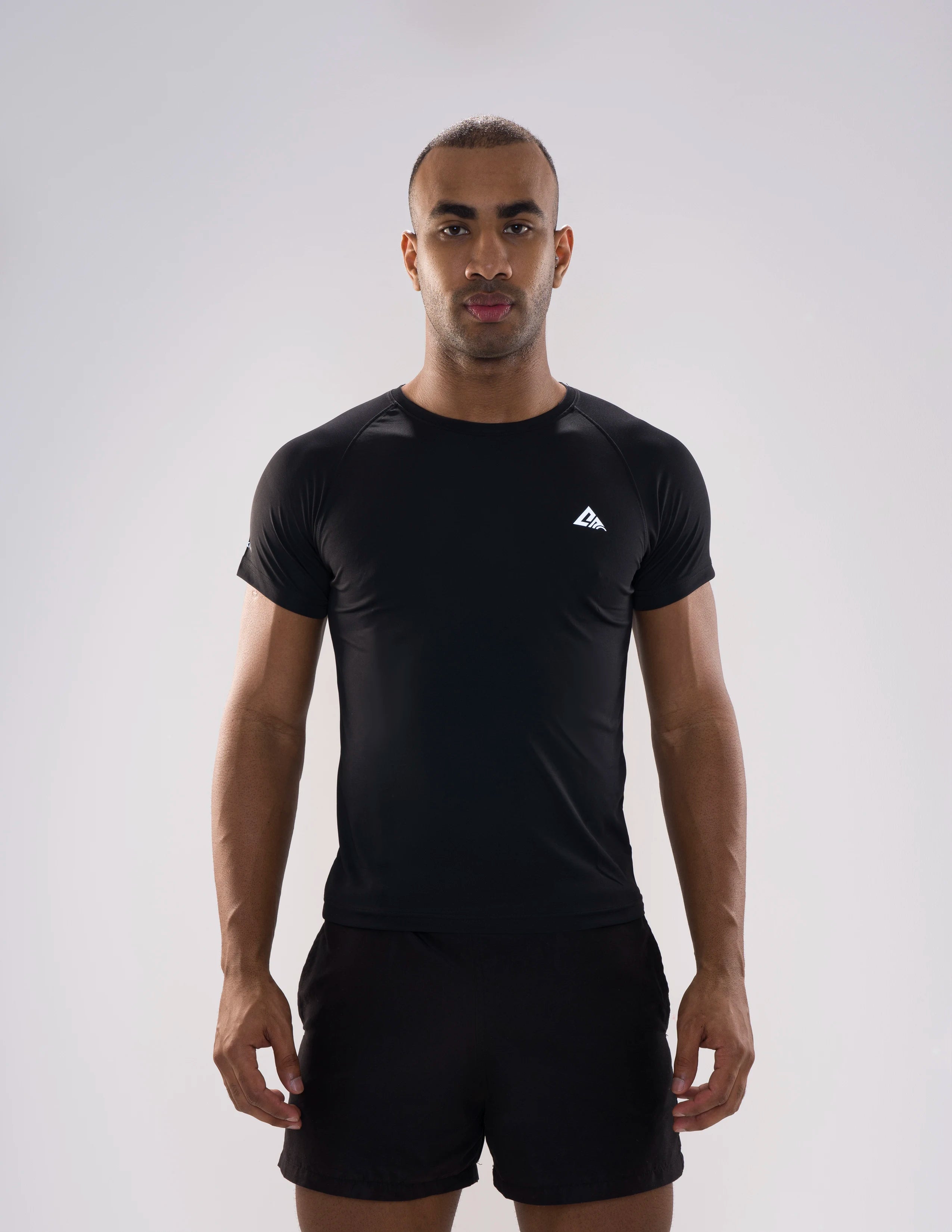 Nickron Half Sleeve T-Shirt in Black – Front View
