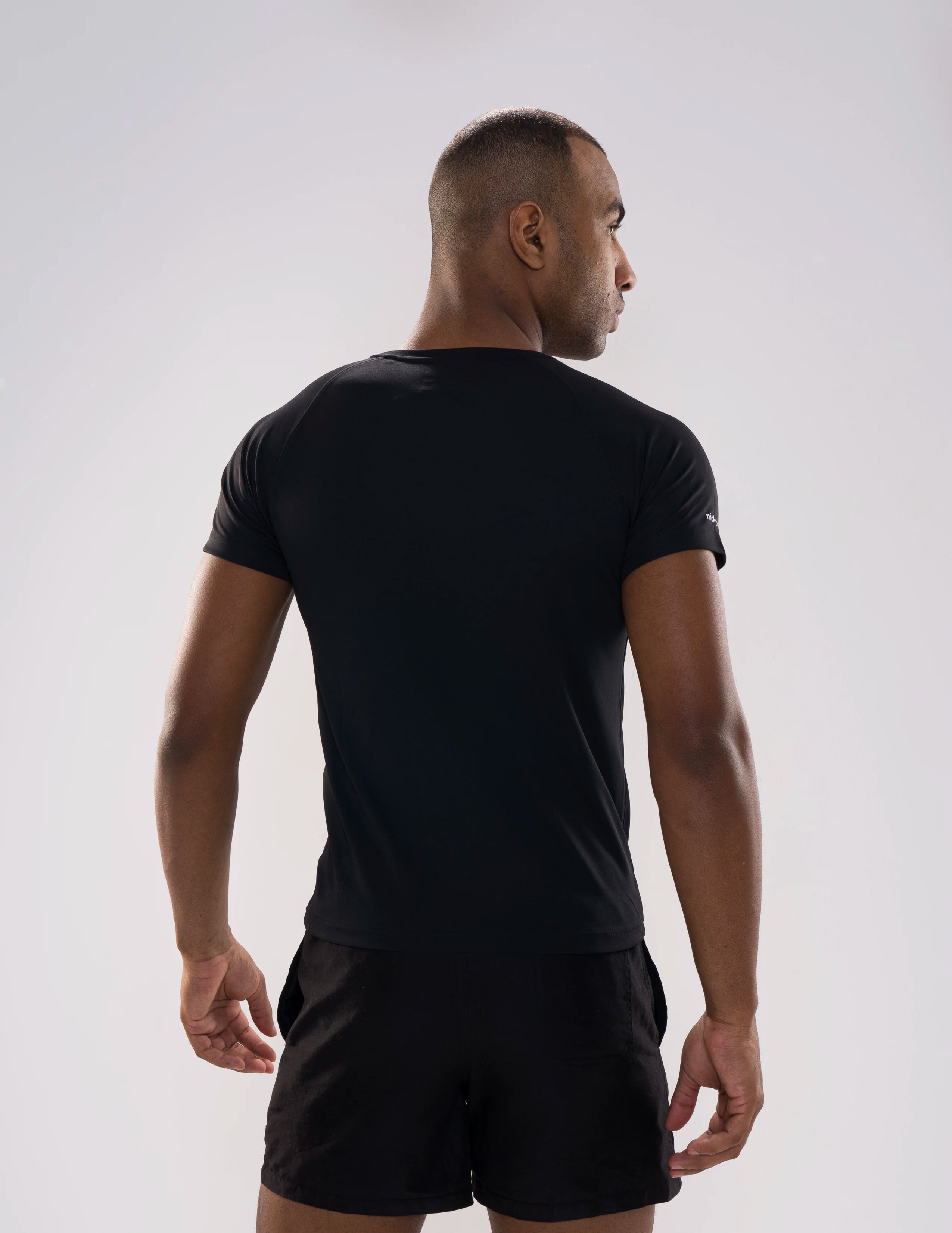 Nickron Half Sleeve T-Shirt in Black – Back View