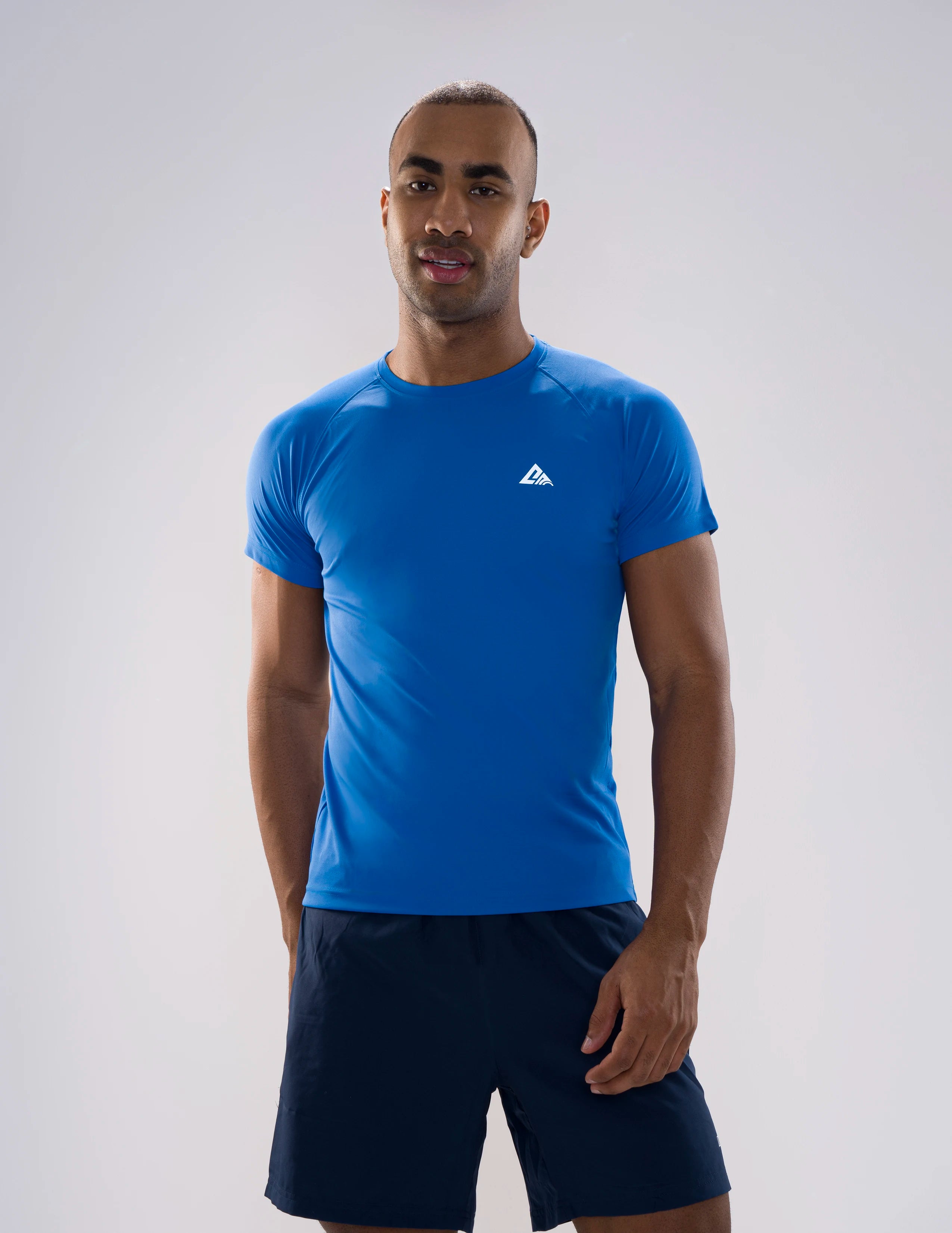 Nickron Half Sleeve T-Shirt in Blue – Front View
