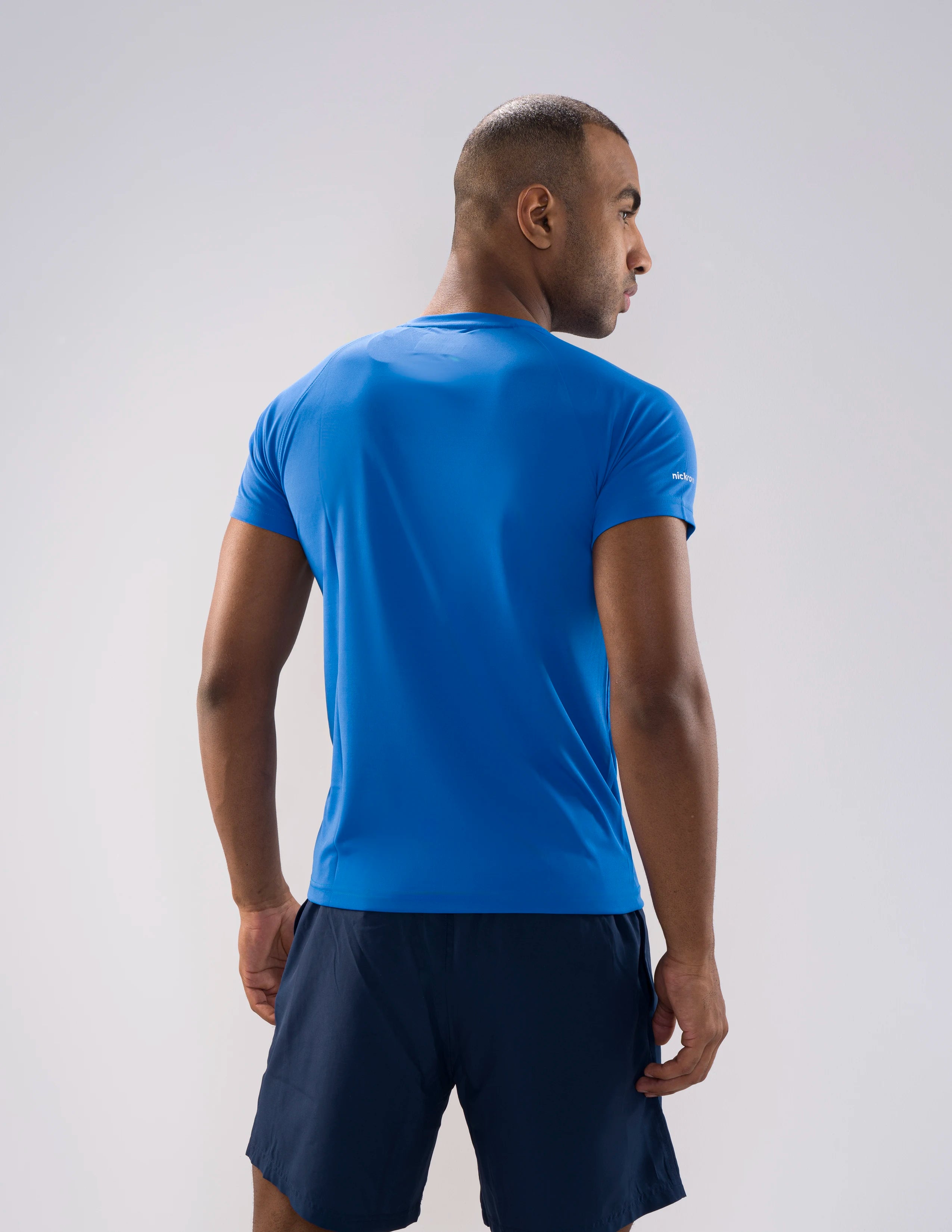 Nickron Half Sleeve T-Shirt in Blue – Back View