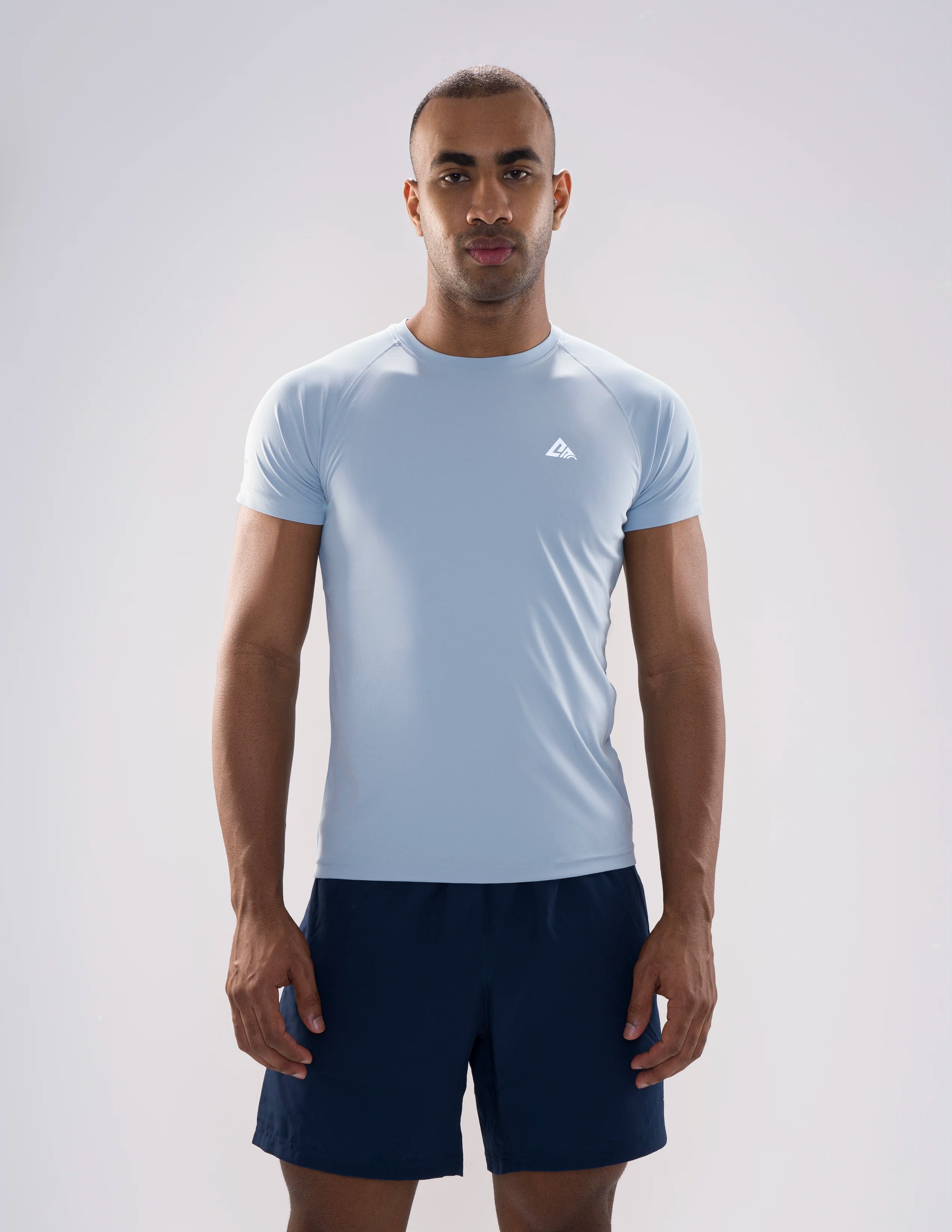 Nickron Half Sleeve T-Shirt in IceBlue – Front View