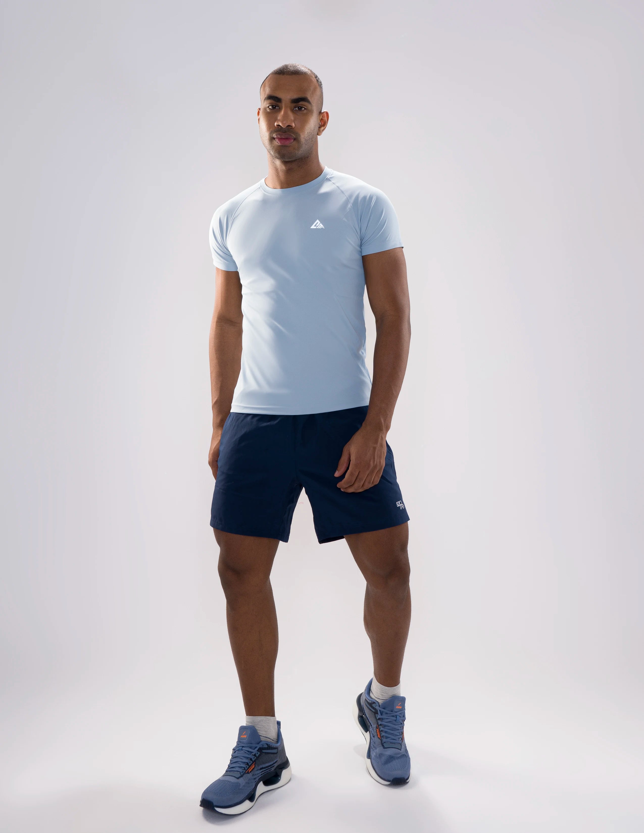Nickron Half Sleeve T-Shirt in Ice Blue – Ful model View