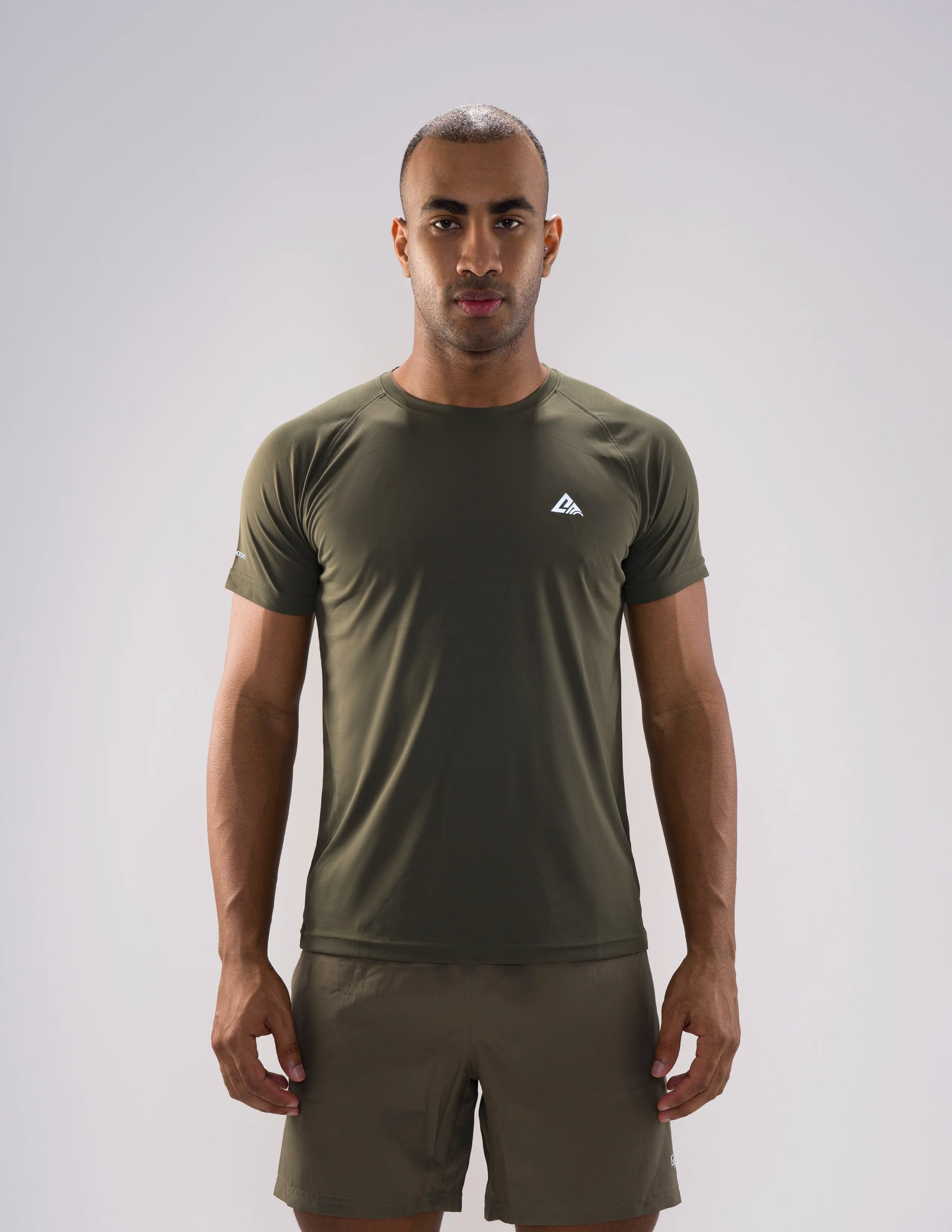Nickron Half Sleeve T-Shirt in Military Green – Front View