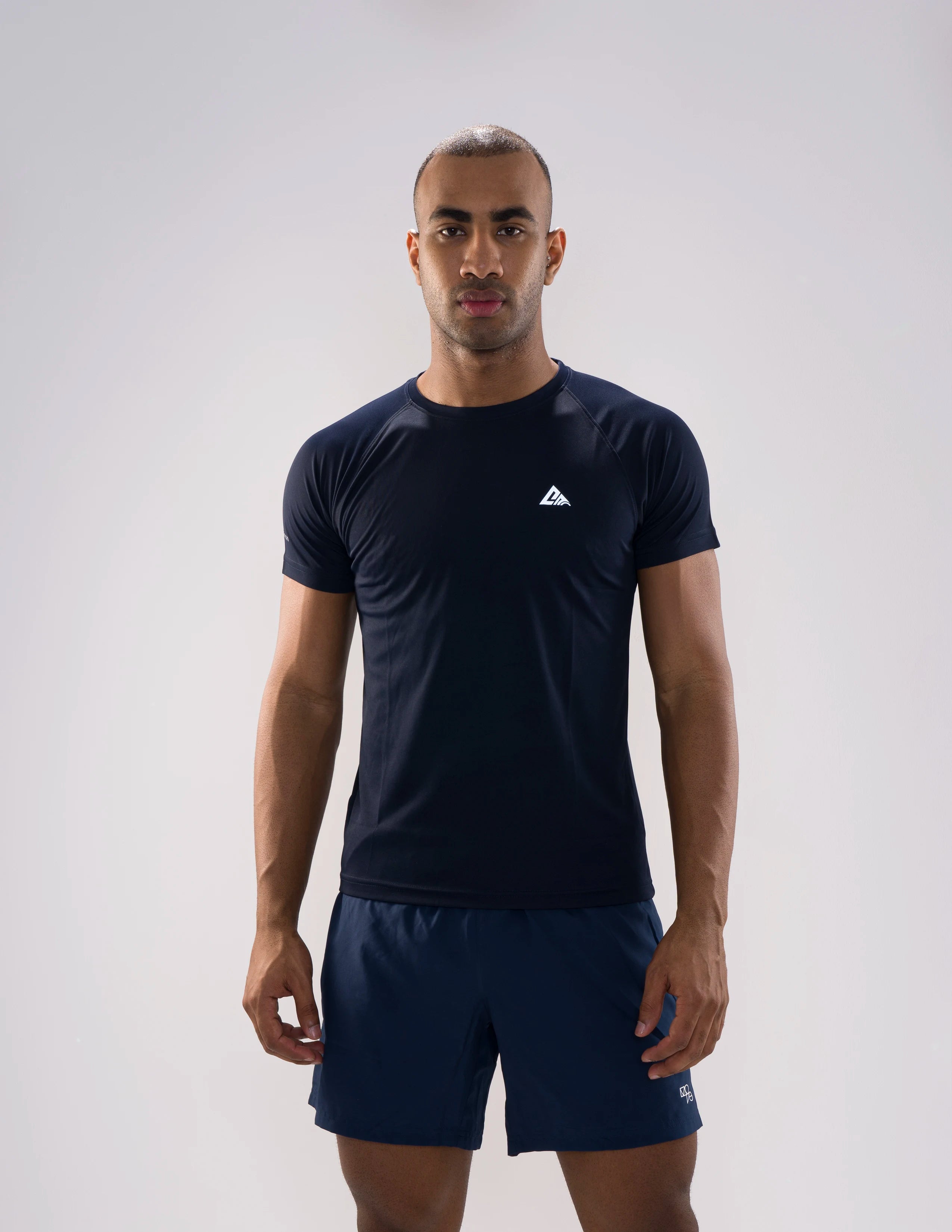 Nickron Half Sleeve T-Shirt in Navy Blue – Front View
