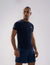 Nickron Half Sleeve T-Shirt in Navy Blue – Left Angle Front View