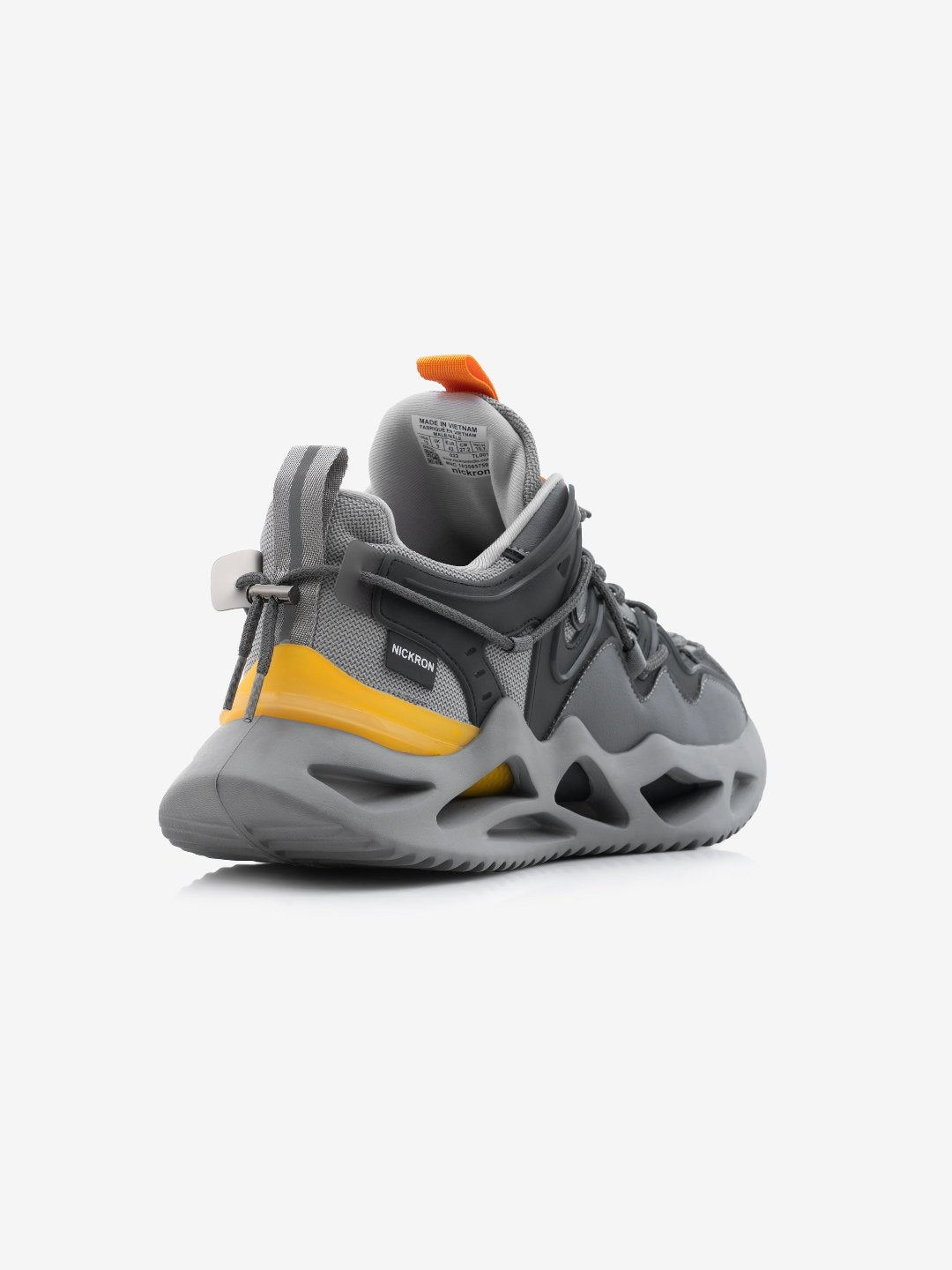 Back view of Smoky Grey Moscow Sneakers – Classy and versatile grey shoes for men