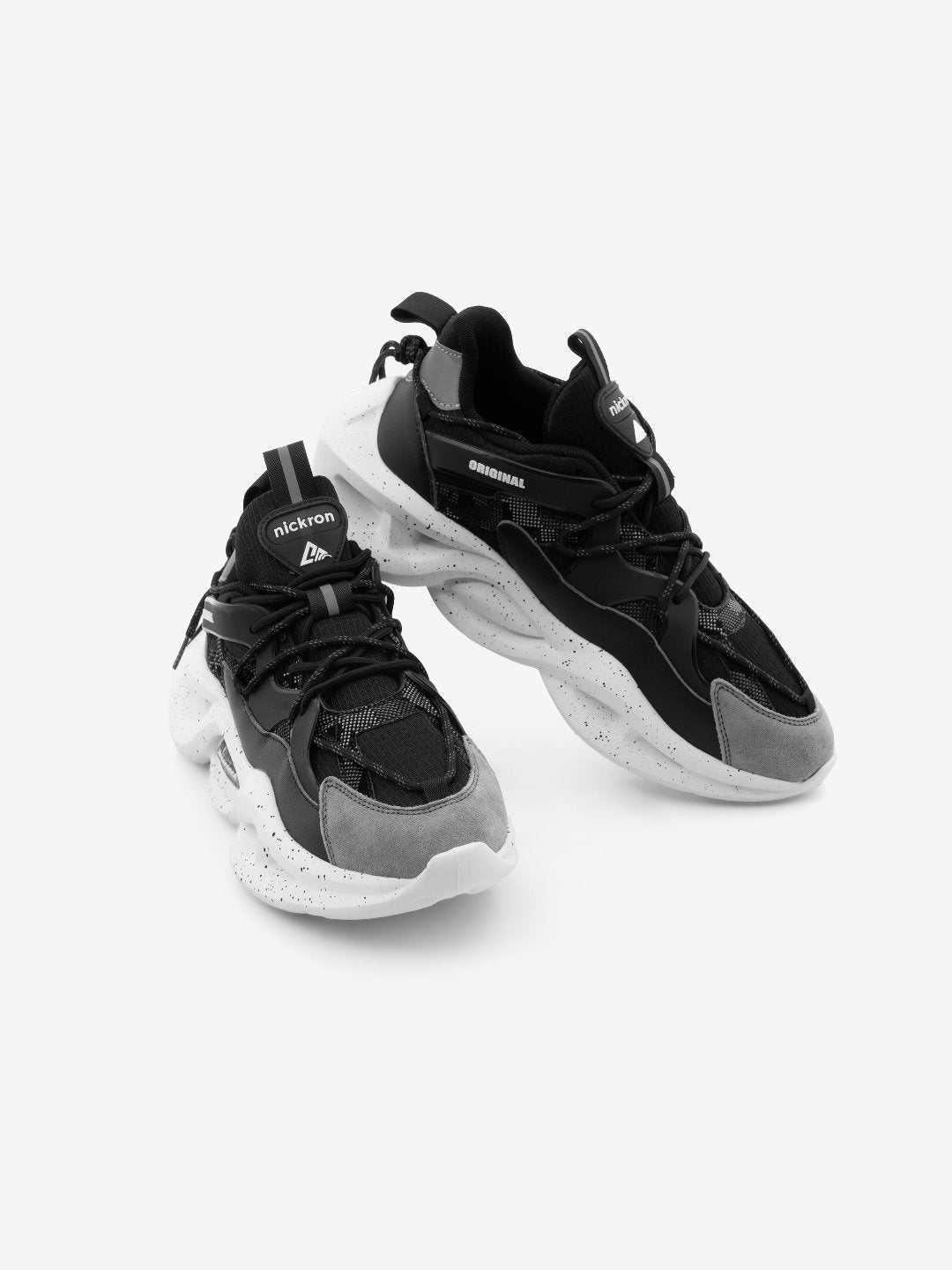 All Black Chunky Sneakers for Men – Blackmate Pro | Nickron