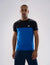 Nickron two-tone Half Sleeve T-Shirt in Black & Blue –  Front View