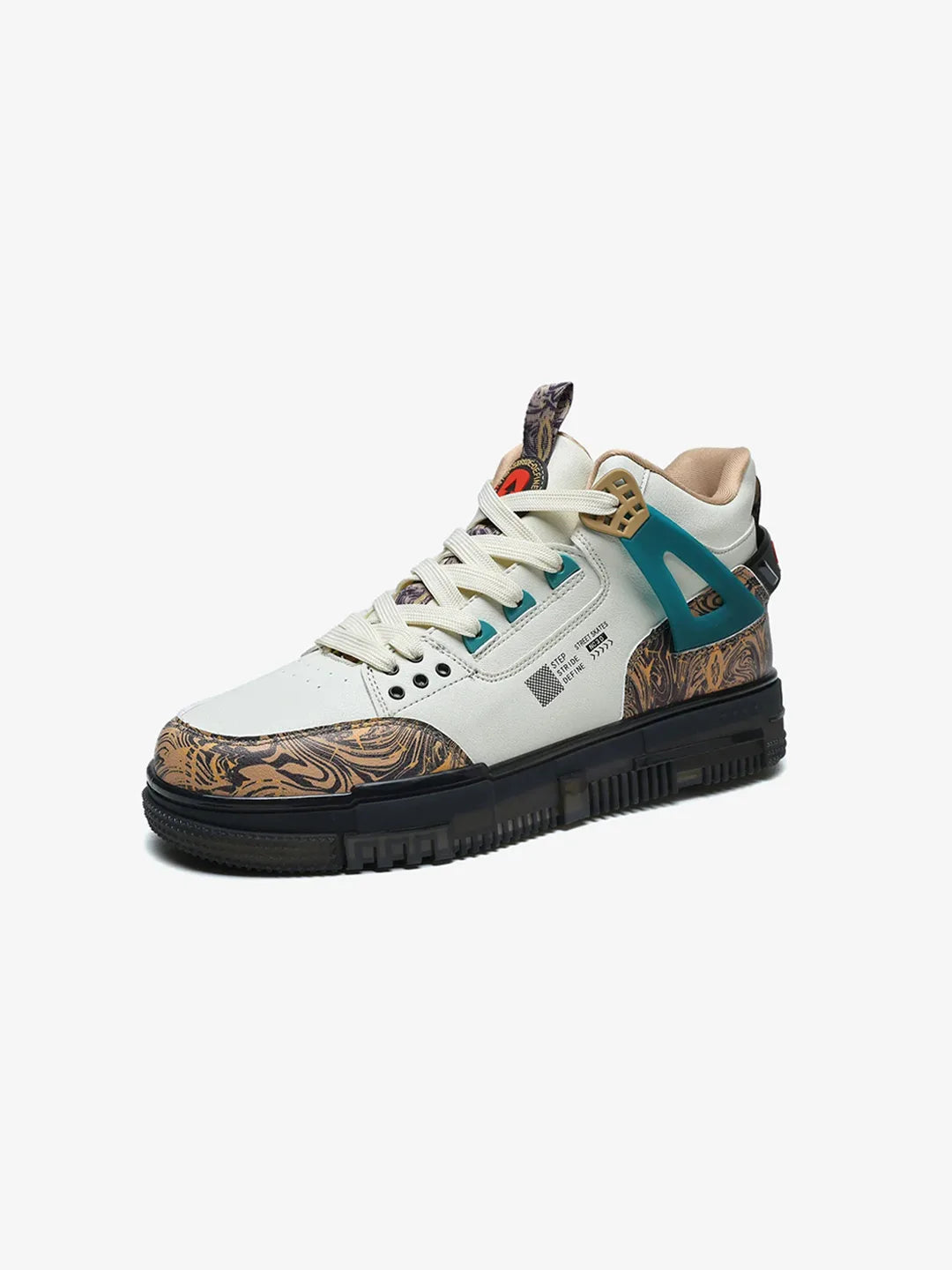 Street Skate 3.0 Beige Mid Top Premium Flat Sole Sneakers