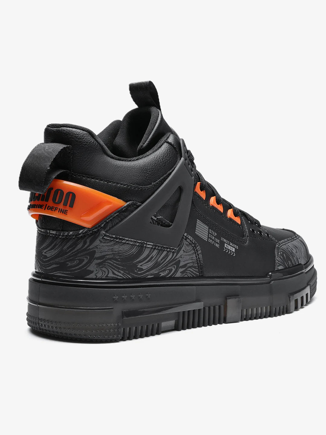 Street Skate 3.0 Shadow Black Mid Top Premium Flat Sole Sneakers