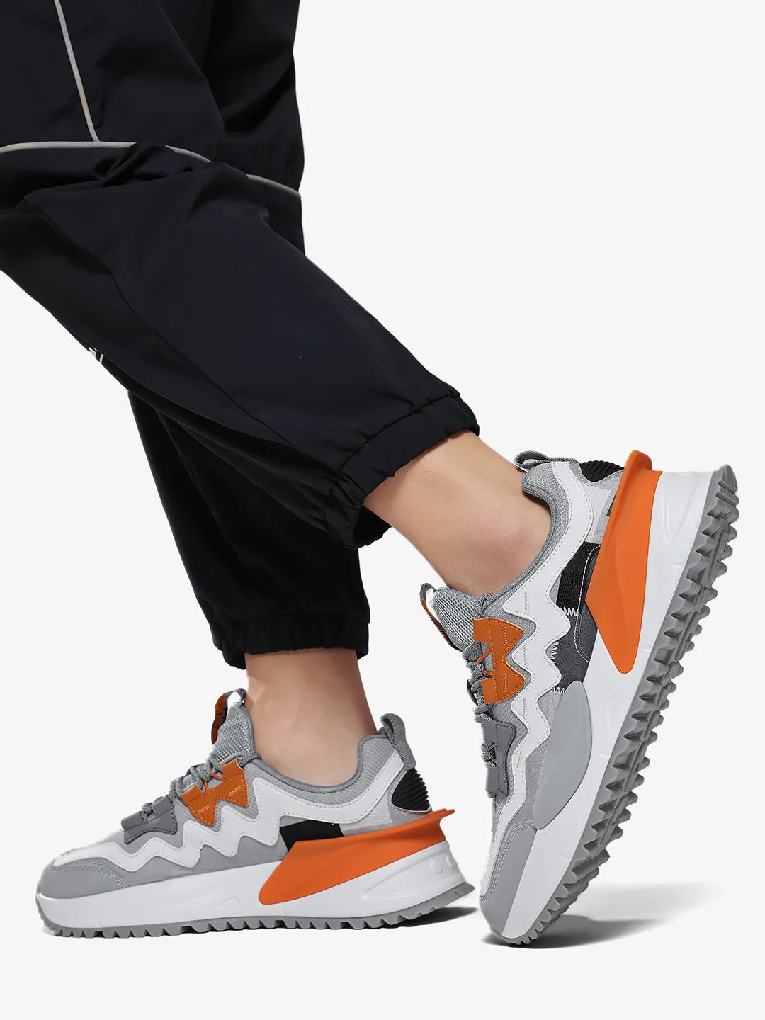 Nomad Ash Orange Low-Top Chunky Sneakers