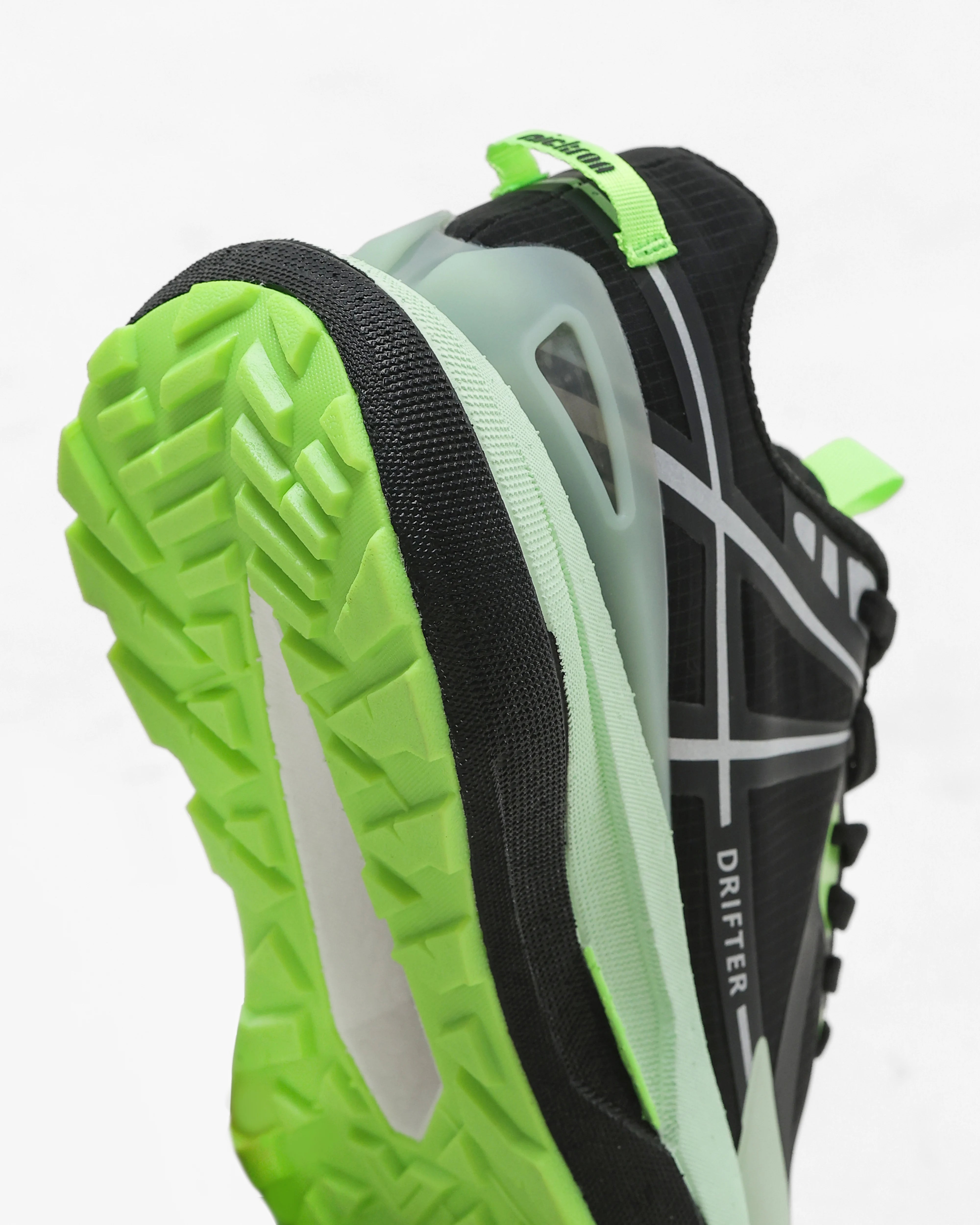 Drifter Black Neon Running High Heel Sneakers