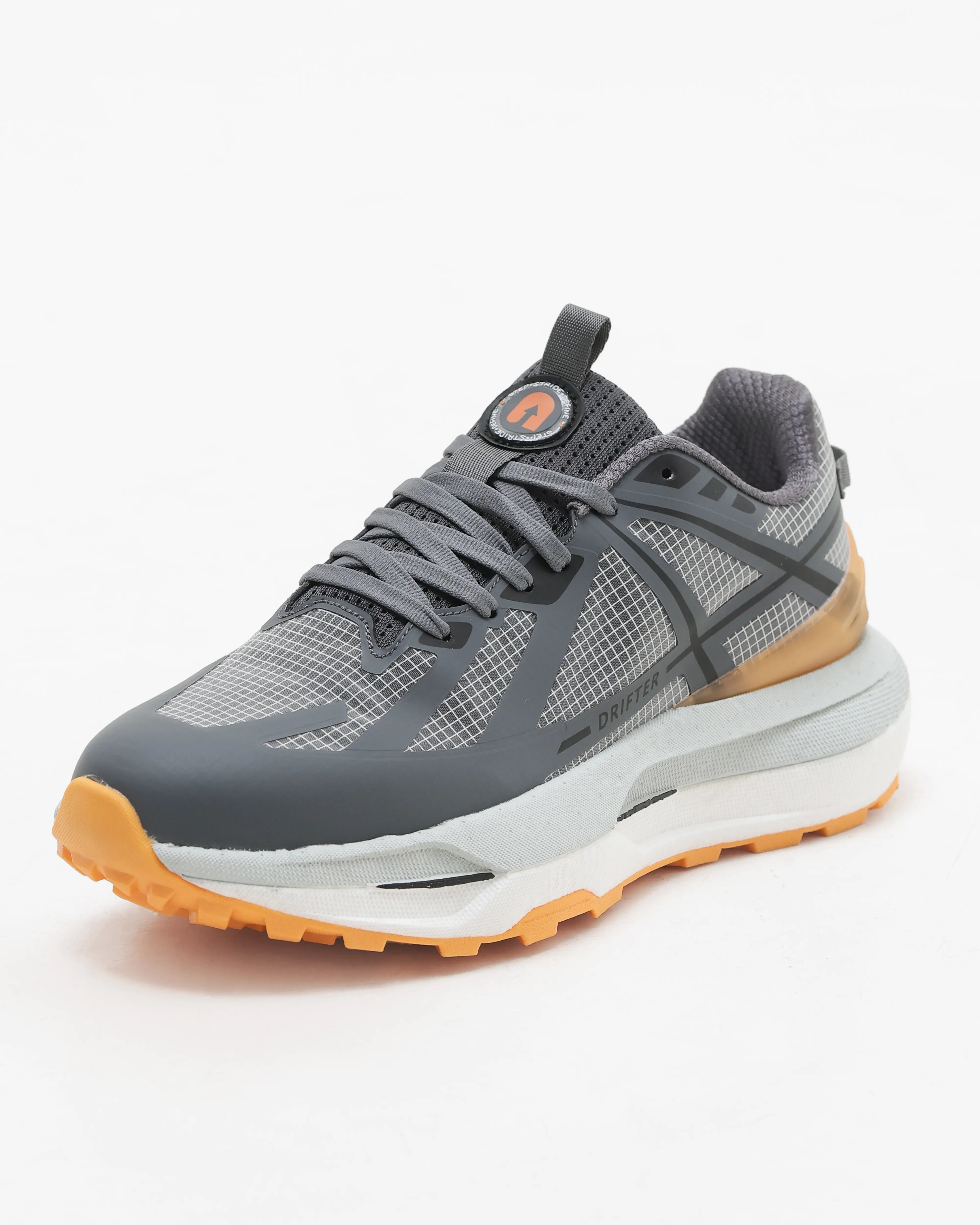 Drifter Grey Orange Running High Heel Sneakers
