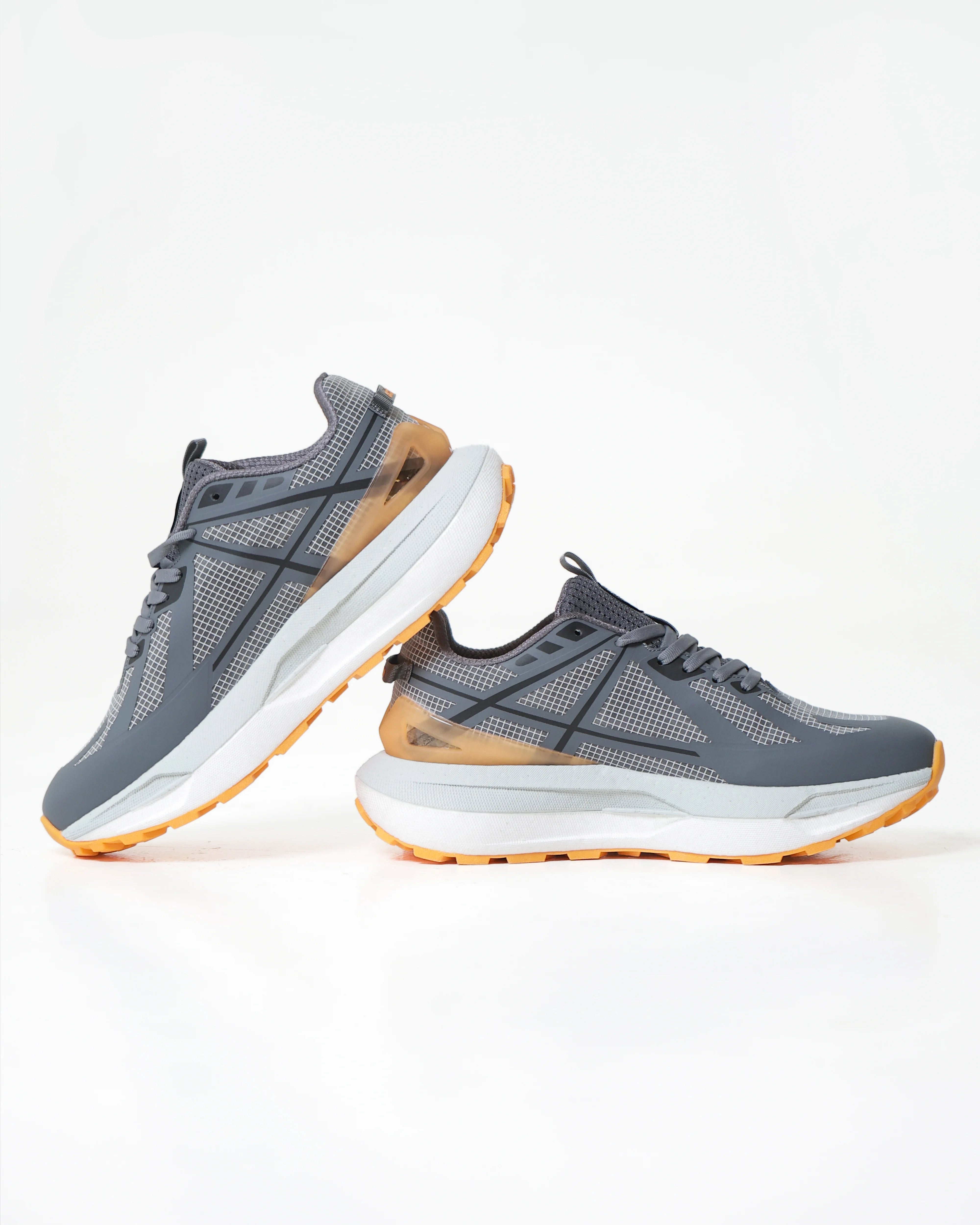 Drifter Grey Orange Running High Heel Sneakers