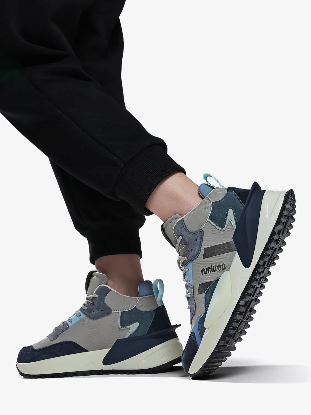 Sentinel Slate Blue Mid-Top Sneakers