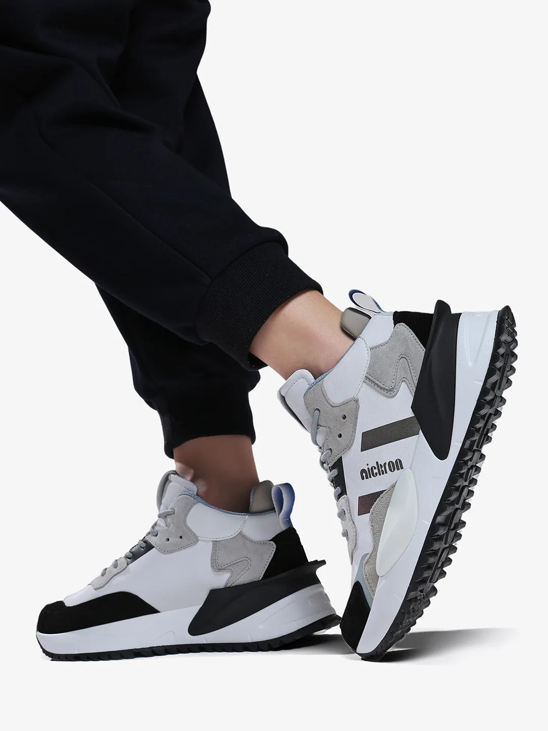 Sentinel Smoke White Mid-Top Sneakers